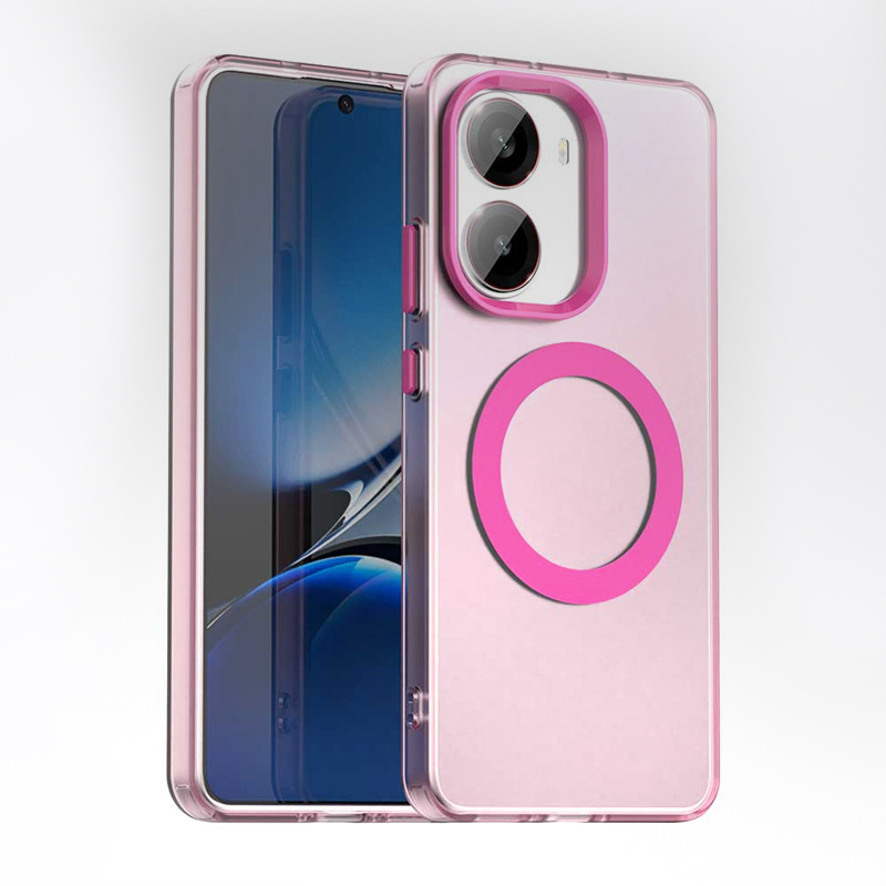Matte Magnetic Back Cover For Xiaomi Poco X7 Pro 5G PC Soft Frame Magsafe Wireless Charging Case For Pocco Poko Little X7 X 7Pro: Gold