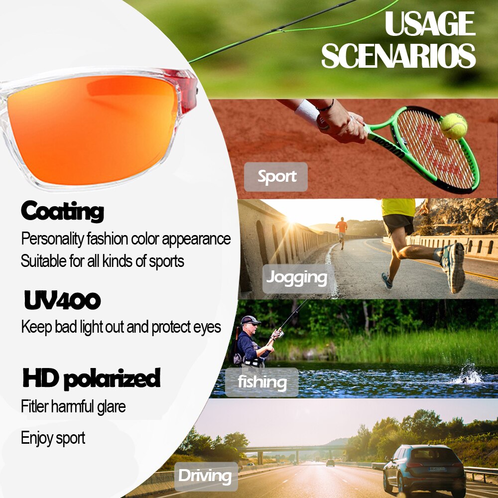 Polariserede fiskeri solbriller mænd kvinder fiskebriller camping vandre kørsel cykel briller sport cykel briller  uv400