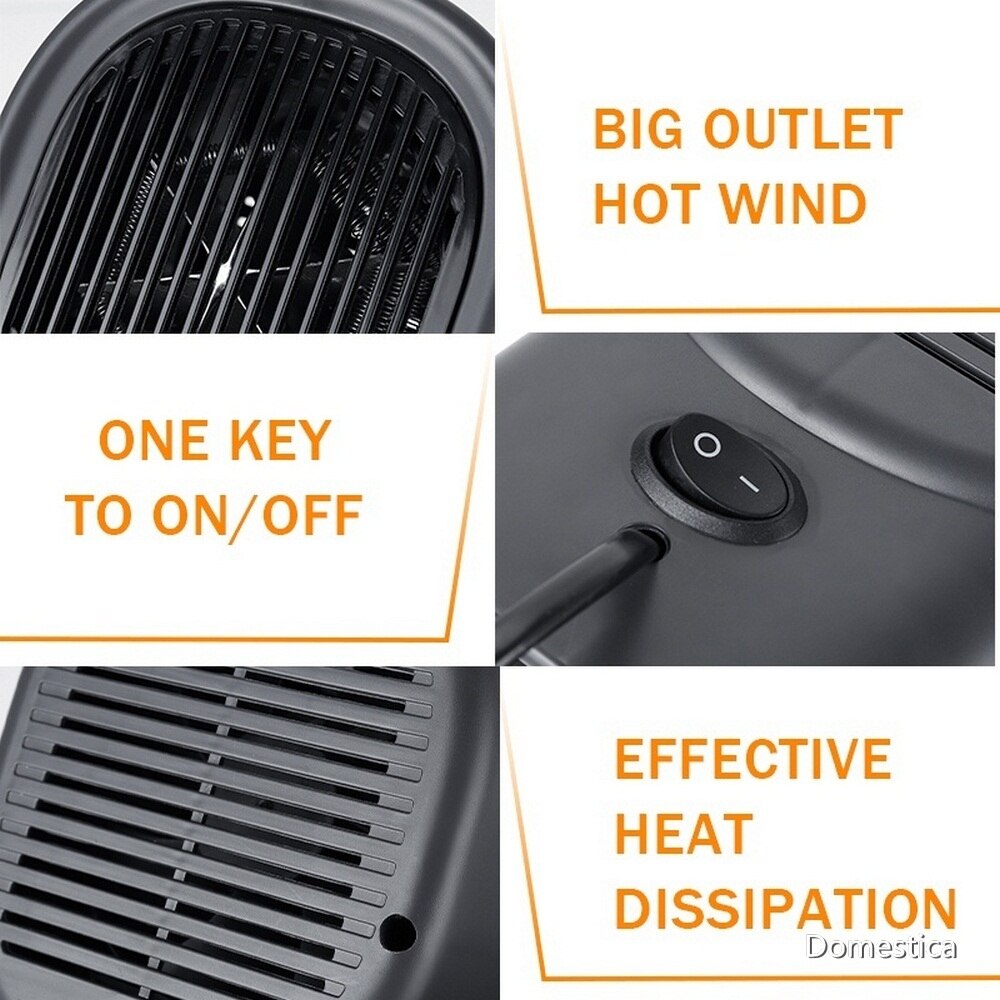 110-220V Wall-Outlet Mini Electric Air Heater Powerful Warm Blower Fast Heater Fan Stove Radiator Room Warmer For Home Office