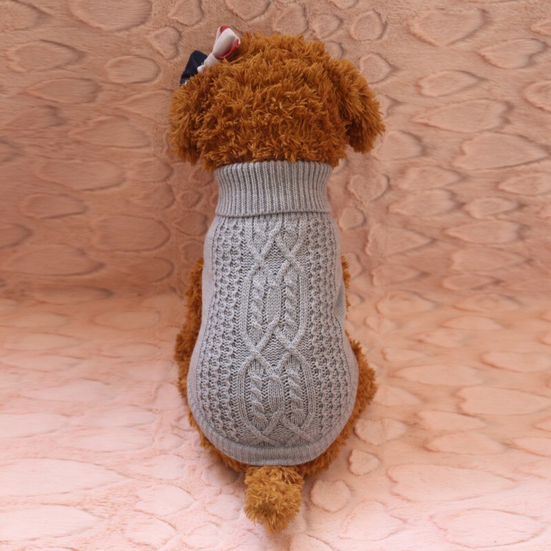 Autumn& Winter Solid Dog Sweater Warm Pet sweater Autumn& Winter dog clothes roupas para cachorro Pet clothing