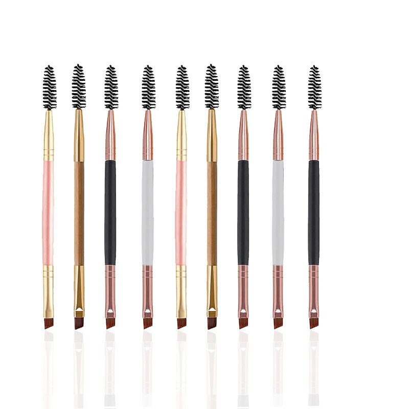 Double Ended Wenkbrauw Eye Brow Kam Borstel Beauty Up Kwasten Cosmeticstools Wimper Wands Snelle Levering 1Pc