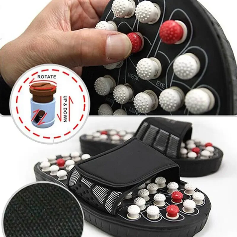 Voeten Massage Slippers Voetreflexologie Acupunctuur Therapie Massager Lopen Steen Schoenen Acupunctuur Geplaveide Massager