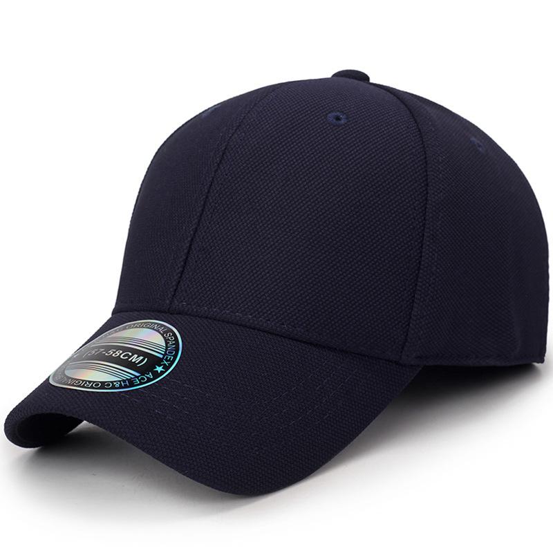 Gorra de béisbol con cierre trasero para hombre y mujer, gorro de camionero ajustado, color negro, para exteriores: Azul marino