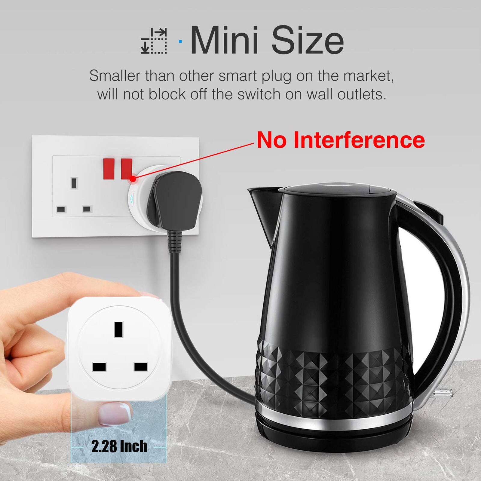 WIFI Plugs Socket Work Outlets Remote Control Timer Function Energy Monitoring Timing Function Tuya Smartlife App Control Socket