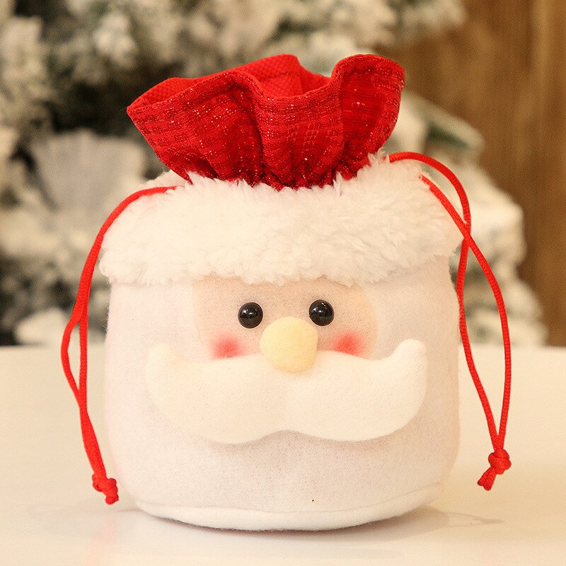 Navidad decoraciones festivas Apple bolsa para de Navidad bolsas de caramelos de los niños creativos pequeñas bolsas de embalaje de: Type A elderly