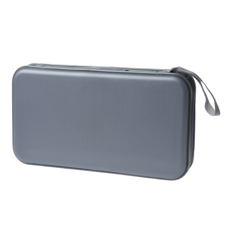 Étui de transport pour album 80 disques, cd, dvd, portefeuille, sac de rangement, boîte rigide - argent