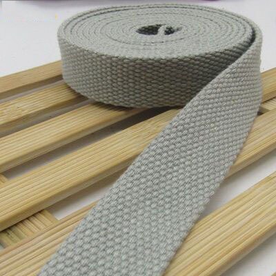 5Meters 32mm Canvas Ribbon Belt Bag Cotton Webbing Canvas Webbing Knapsack Strapping Sewing Bag Belt Accessories: Light gray