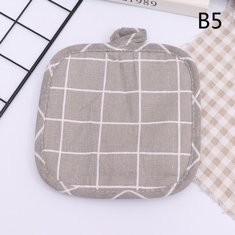 1 stuk antislip geelgrijze katoenen keuken kook magnetron handschoenen bak ovenwanten: B5