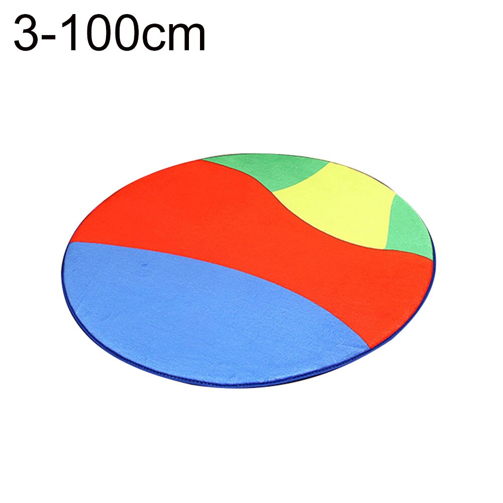 1pc Weiche Polyester Runde Fußball Basketball Muster Pad Computer Stuhl Matte Maschine Waschbar Teppich Teppich Home Decor 4 Farben: 3 100cm