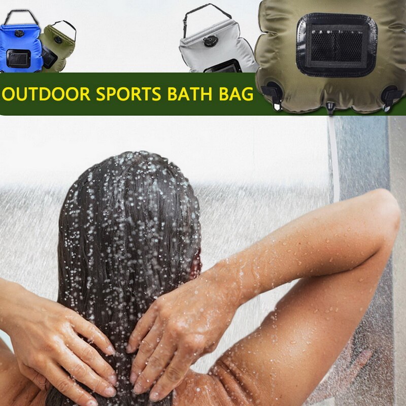 20L Outdoor Water Bag Leak Proof Solar Power Shower Bag Portable Camping Shower Bags Outdoor Accessories