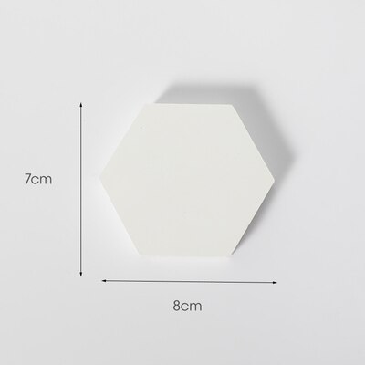 White Gypsum Jewelry Display Blocks Earrings Display Stand Rings Pendant Display Holder: Hexagon Small