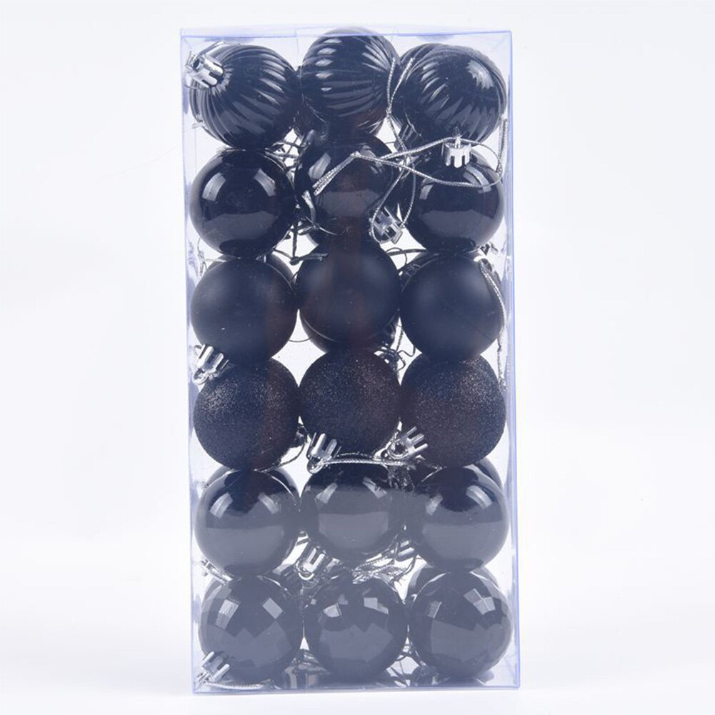 Décoration de noël pour la maison, lot de 4cm 36 décoratives lumineuses, pendentif pour arbre, coffret de boules pour noël