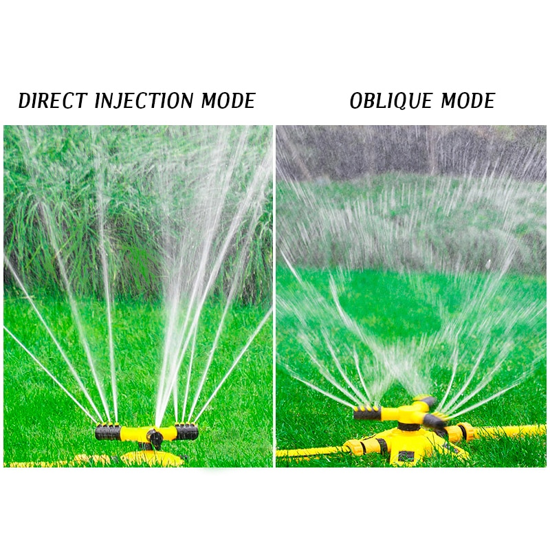360 Degree Automatic Rotation Three-prong Sprinkler Irrigation Rotary Sprinkler Tandem Sprinkler Watering Device