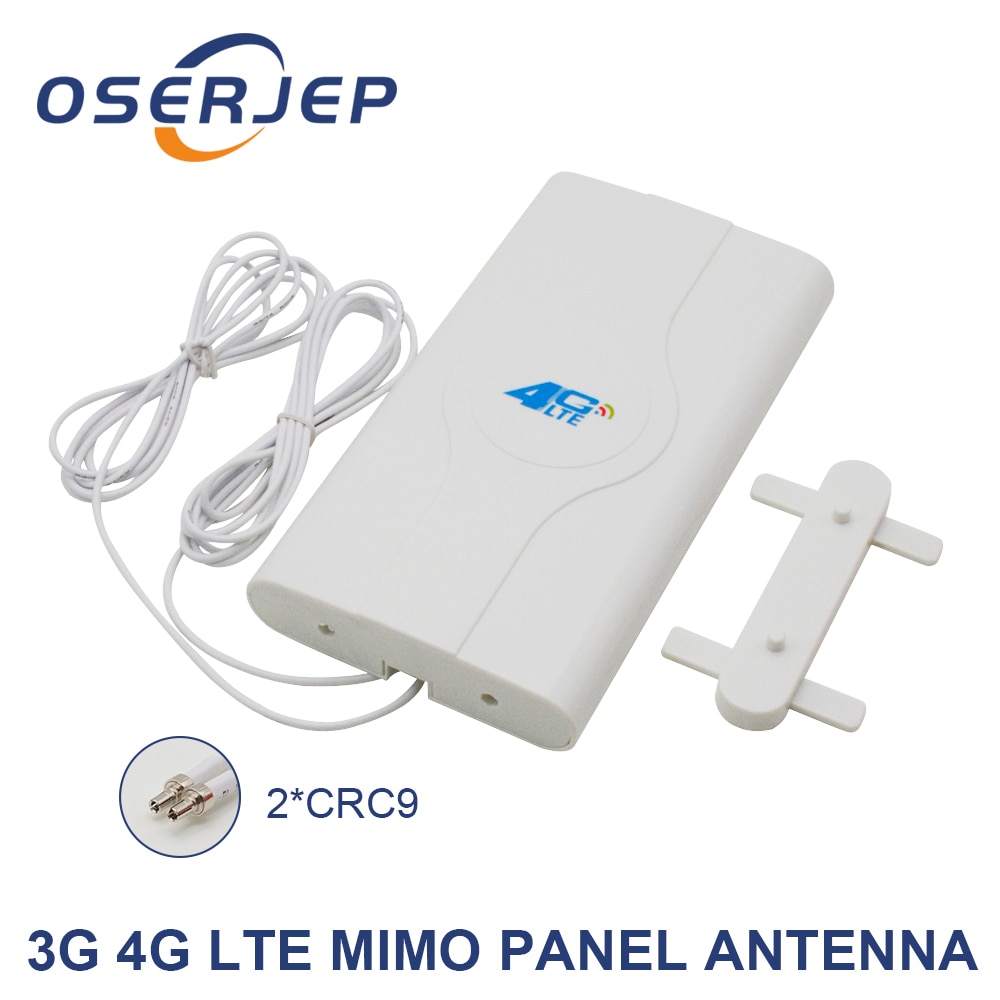 3g 4g Lte Antenna 2x CRC9/TS9/SMA Male Connector Mimo Panel Antenna For E3372 E8372 B593 B310 4G LTE FDD MODEM + 2 Meters Cable