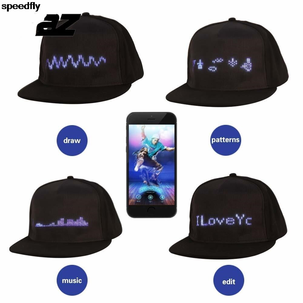 Czapki doprowadziło, wyświetlacz doprowadziło czapki wiadomości na imprezę świąteczną kampania urodzinowa kapelusz gorra biodro chmiel Miami