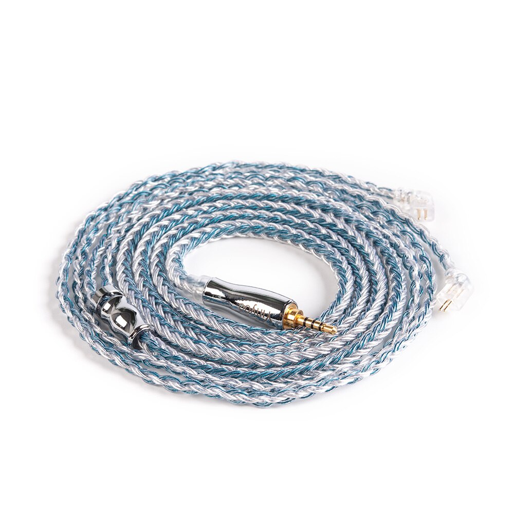 Yinyoo Headphone Cable - 1.2m - 16 Core Silver Plated - MMCX/2pin/QDC/TFZ Connector - 2.5/3.5/4.4mm Plug
