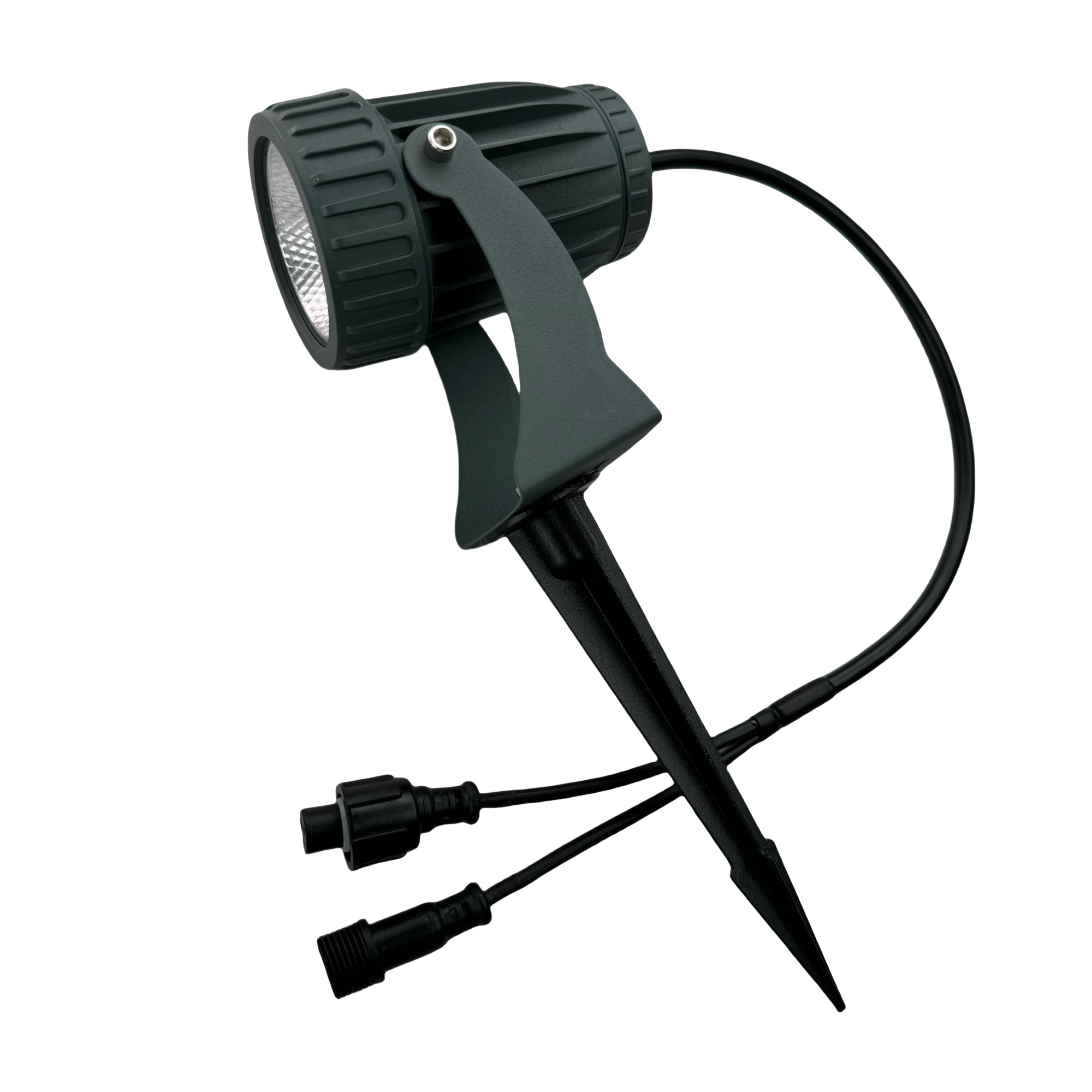 10w rgb/rgbw  dc12v ws2811- rgb/ucs 2904- rgbw (3000k)  led-piksel-spotlight adresserbar 40- graders lysstråle  ip67 3- pins inn og ut