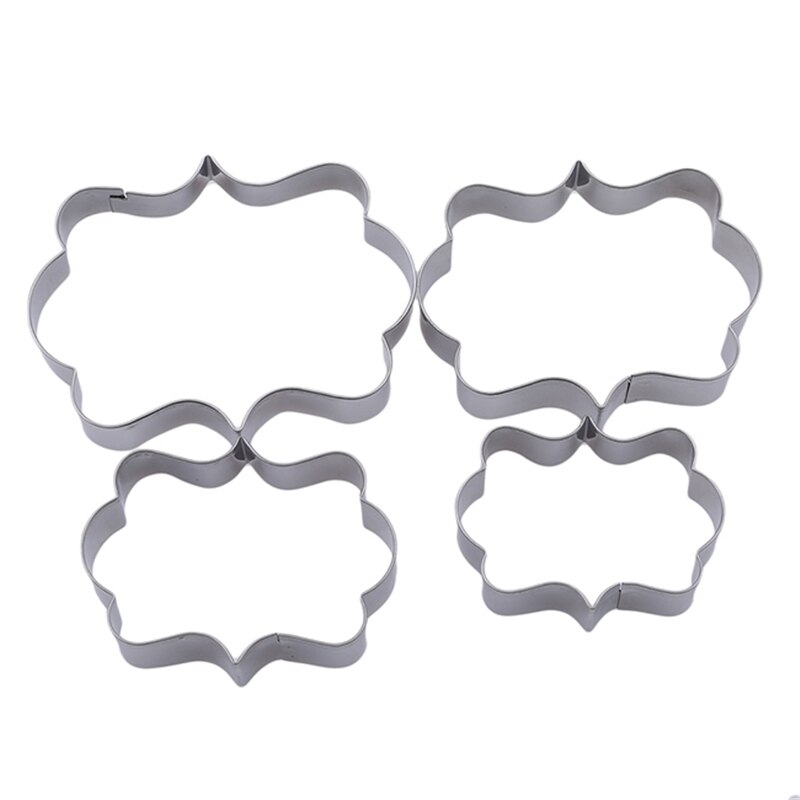 4 stks/set Europese Wedding Frame Metal Cookie Cutters Koekjes Campers Gereedschap Keuken Bakvorm