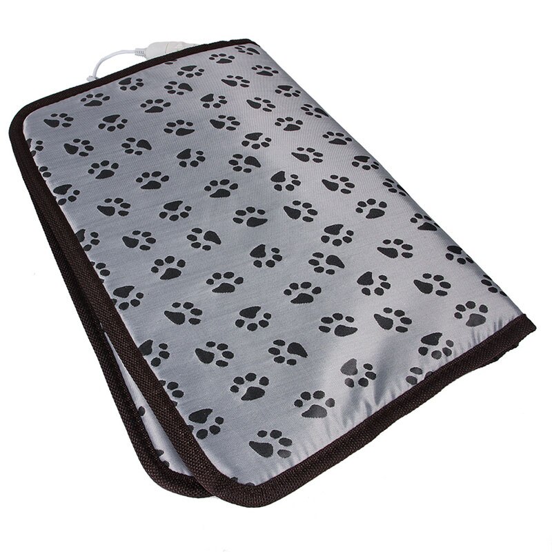 Manta eléctrica para mascotas, almohadilla térmica ajustable, impermeable, resistente a las mordeduras, ligera, segura, cálida, accesorios para perros y gatos: US Plug footprint