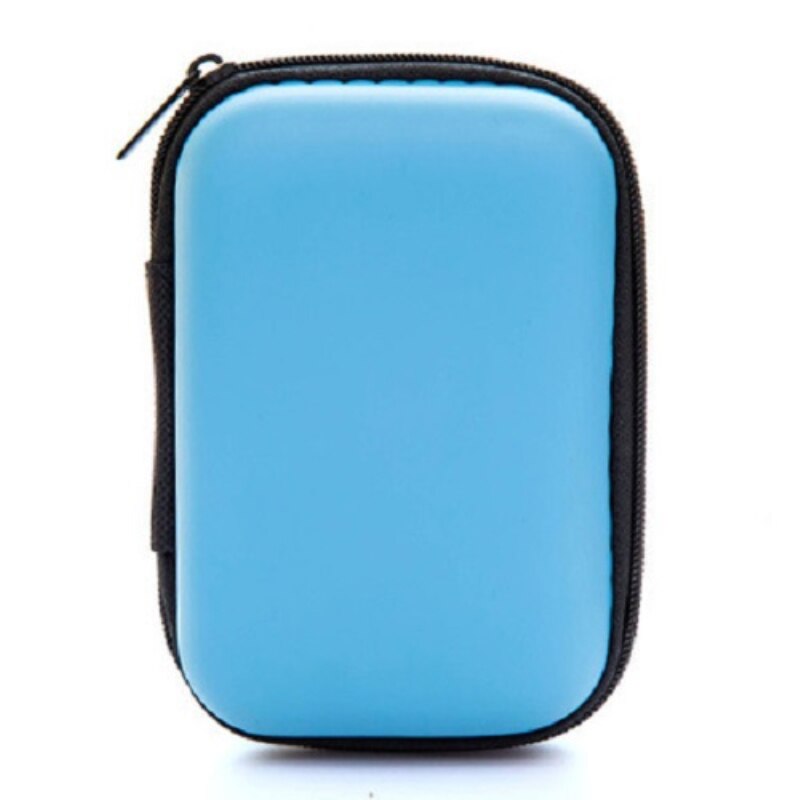 Mobile Phone Accessories Headphone Case Hard Box Bag For Apple Airpods Earpods USB Cable Charger Card Portable Storage Package: large sky blue