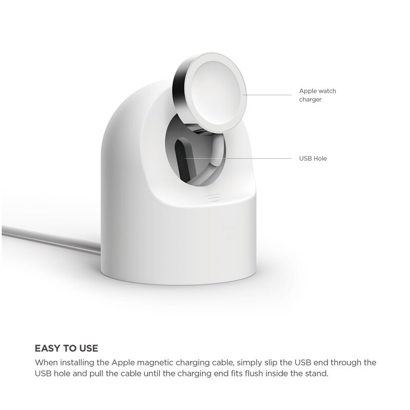 Charging Base, Universal iWatch Charging Stand Power Adapter Silicone Dock for Apple Watch（Apple Watch Charger Not Included）