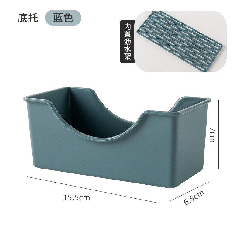 Spit Bone Dish Household Food Grade 6 Inch Plastic Spit Bone Dish Round Square Set Dining Table Garbage Plate: blue