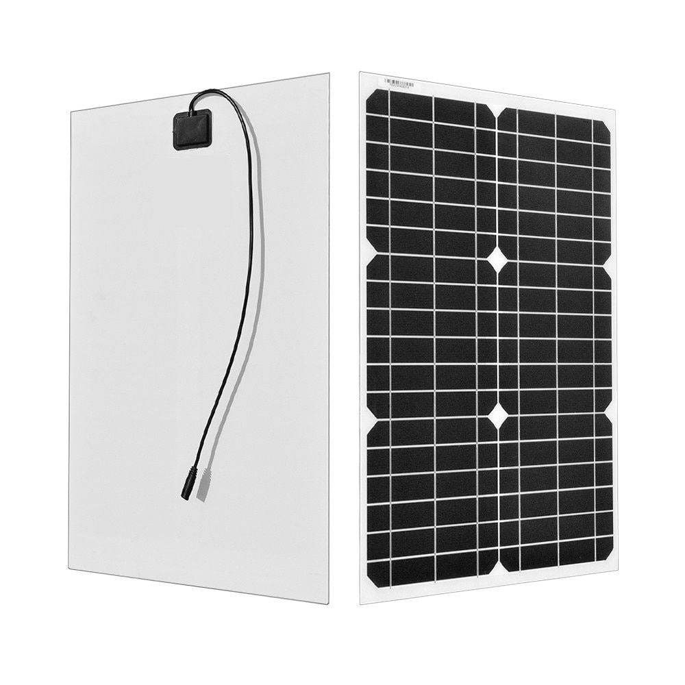 20w Solar Panel Flexible With 10A 12v 24v Controller Car Charger For RV Car Boat LCD Display Powebank camping hiking car boat