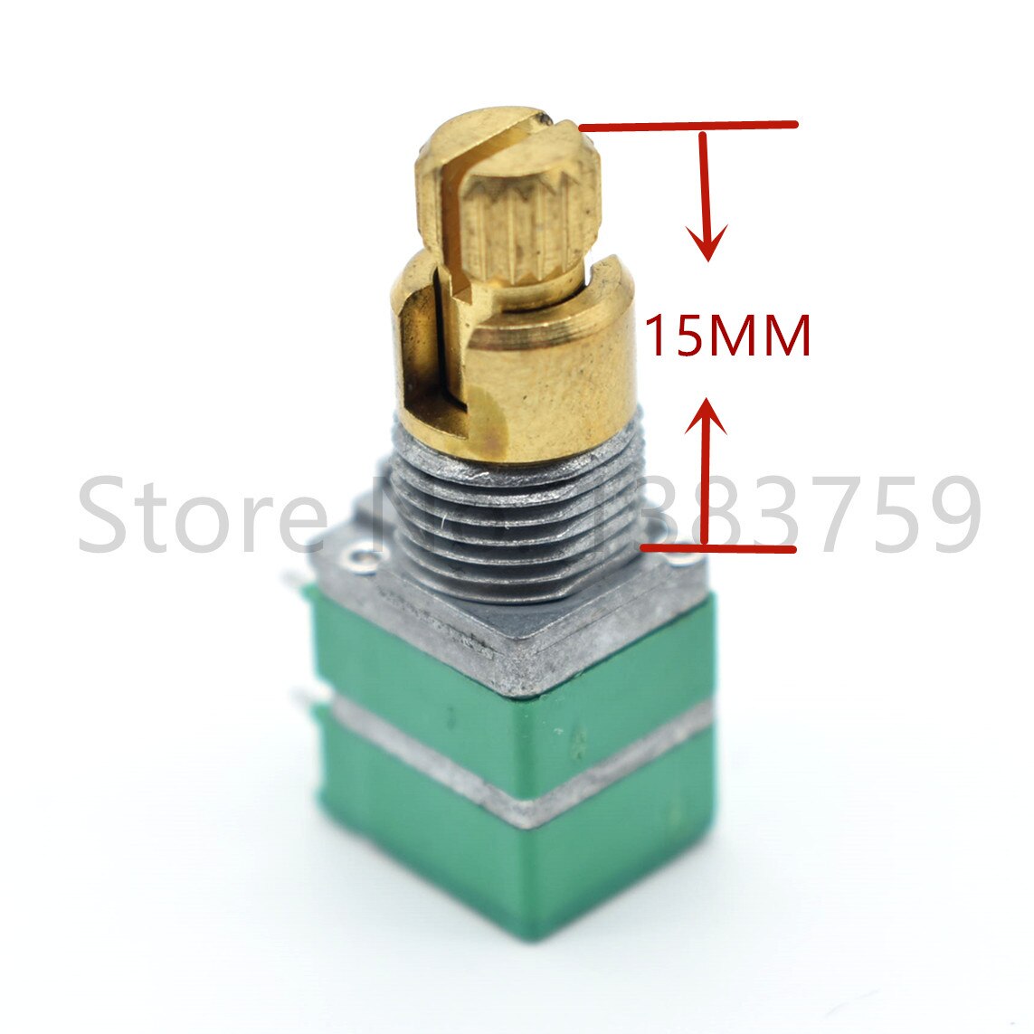 09 Type Stereo Kanaal B20K Potentiometer Dual-As Roterende Handvat 15Mm