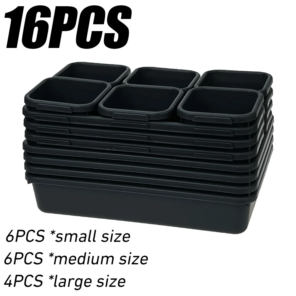 8/22/32pcs Tool Organizer Box Tray Dividers Set Workbench Cabinet Bins Tool Chest Drawer Organization Garage Hardware Tool Tray: Gold