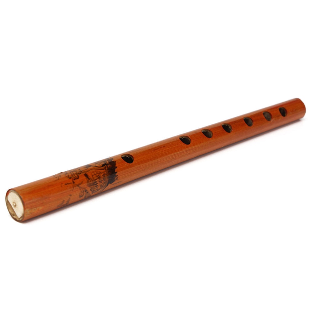 1Pcs Bamboe Handgemaakte Creatieve 6-Gat Hout Kleur Muzikale Klarinet Chinese Traditionele Fluit Student Kinderen Instrumenten