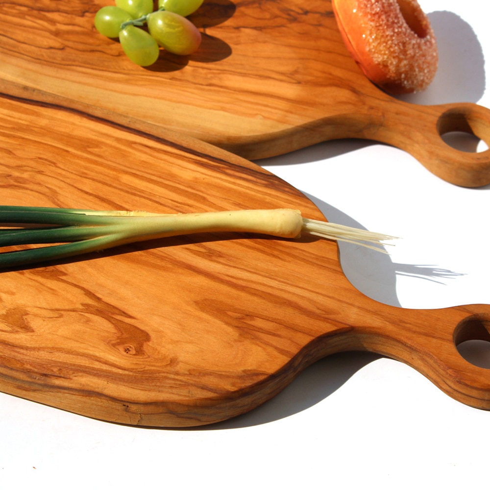 olivewood wooden chopping block bread sushi pizza boards medium size #901 Natural Oil Finished