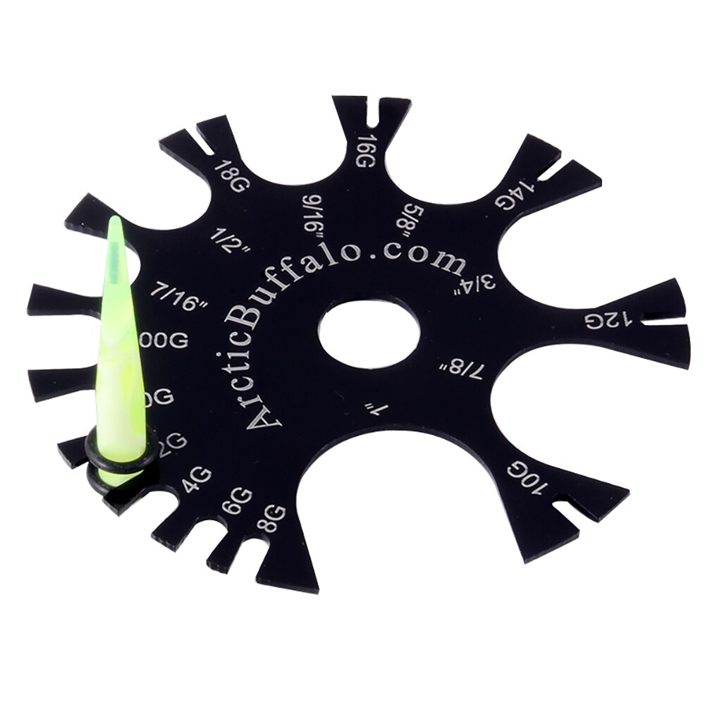 1Pc Acrylic 18g to 1" Gauge Wheel Tool Measure size for Body Piercing Measurement Tester Ruler Gauge Diameter Tools welry