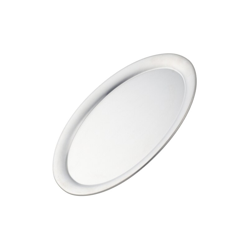 Golden Rvs Opslag Lade Metalen Ovale Diner Plaat Cake Display Keuken Huishoudelijke Fruit Salade Borden Westerse Steak Lade: silver / 1PC