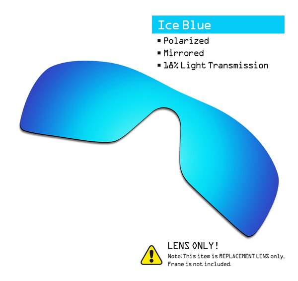 SmartVLT Polarized Replacement Lenses for Oakley Batwolf Sunglasses - Multiple Options: Ice Blue-ShieldCoat