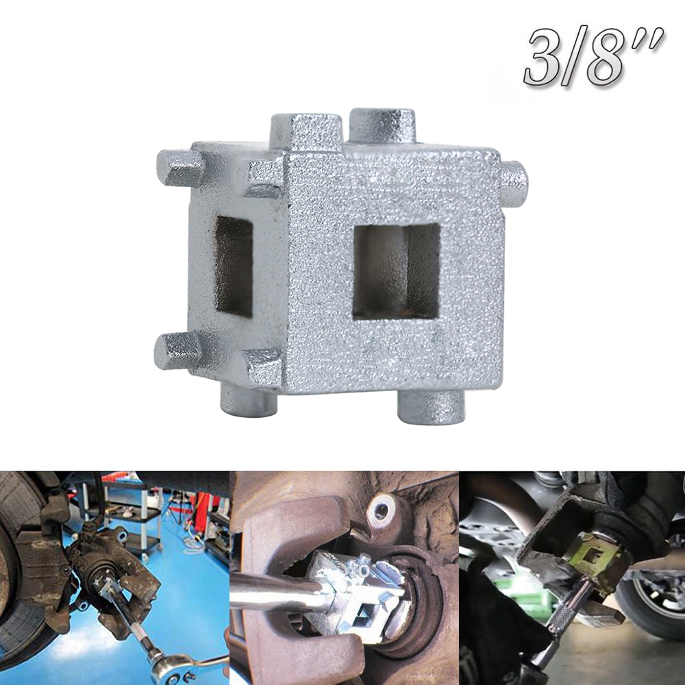 Auto Auto Metal Zilver Achter 4 Wiel Schijfrem Zuiger 3/8 inch Remklauw Wind Terug Stevige Cube Motor Duurzame Reparatie handgereedschap