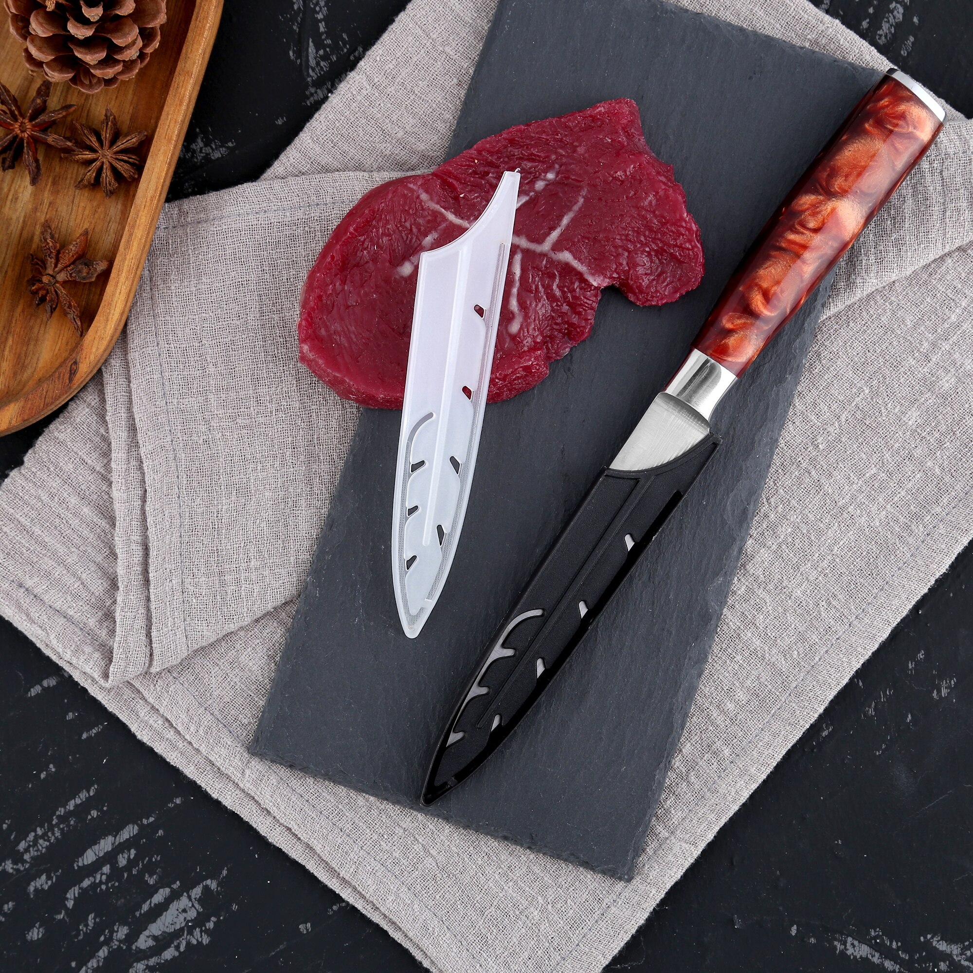 2 Pieces Utility Knife Blade Covers Plastic Knife Sheath Blade Guard Case 5'' Utility Knife Ceramic Knives Edge Protective Case