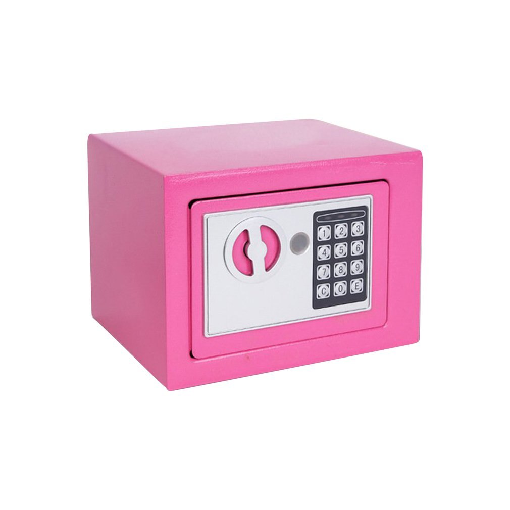 Household 17E Small Safe Mini Wall Safe Deposit Box Bedside Table Password With Lock Insurance Box