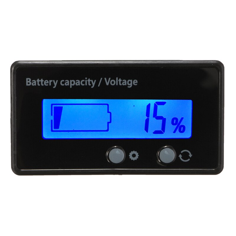 12V 6-63V LCD voiture plomb acide plomb batterie au Lithium niveau de Charge indicateur de capacité compteur numérique LED testeur voltmètre affichage: Blue