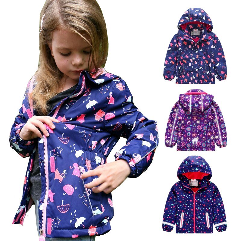 Meisjesjassen, lente- en zomerjassen, warme fleecejassen voor meisjes, herfst, waterdichte windjacks, winterkleding voor kinderen, dwq 019