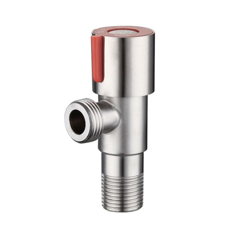 stainless steel and cold water triangle valve flow control valve three-way valve thread bathroom angle valve 1: R
