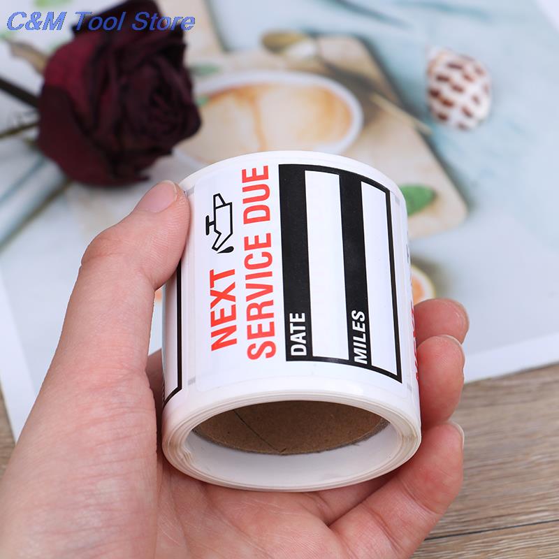 100pcs/set stickers Oil Changes Adhesive Labels Oil Change Stickers Oil Change Service Reminder Sticker