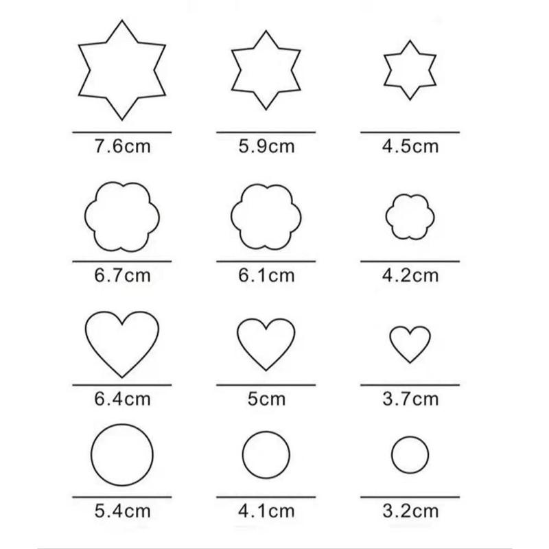 12 Stks/set Rvs Cookie Biscuit Diy Mold Duurzaam Bakken Vorm Bloem Mould Ronde Gereedschap Cutter Star Non-Sticky horen U1M9