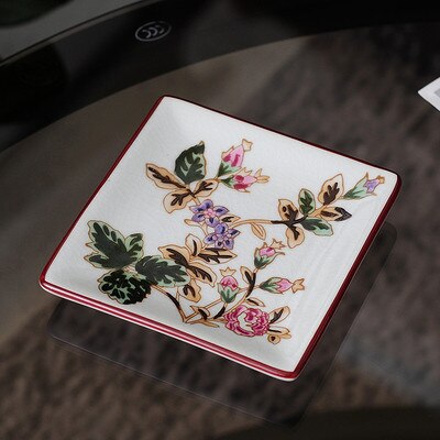 Keramiek &amp; Porselein Zeepbakjes/Lade Douche Case Hotel Huishoudelijke Container Opbergdoos Vierkante Vorm Bad Accessoires Clean Tool: Style 4