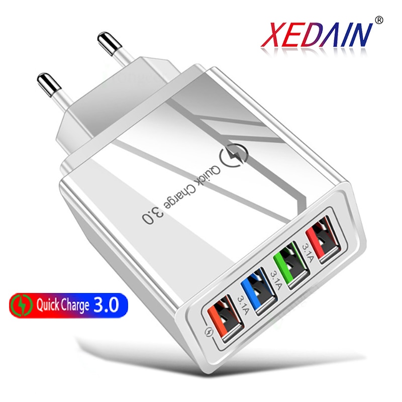 USB Charger EU/US Plug 4.0 QC3.0 Fast Charging Adapter Tablet Portable Wall Mobile Adapte Charger- for phone for Xiaomi Samsung