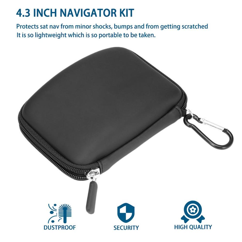 Musta pu hard carry start gps kotelon kansi kannettava 4.3 tuuman auton satelliittinavigaattori pidike käynnistys gps-navigointi suojapaketti suojapussi