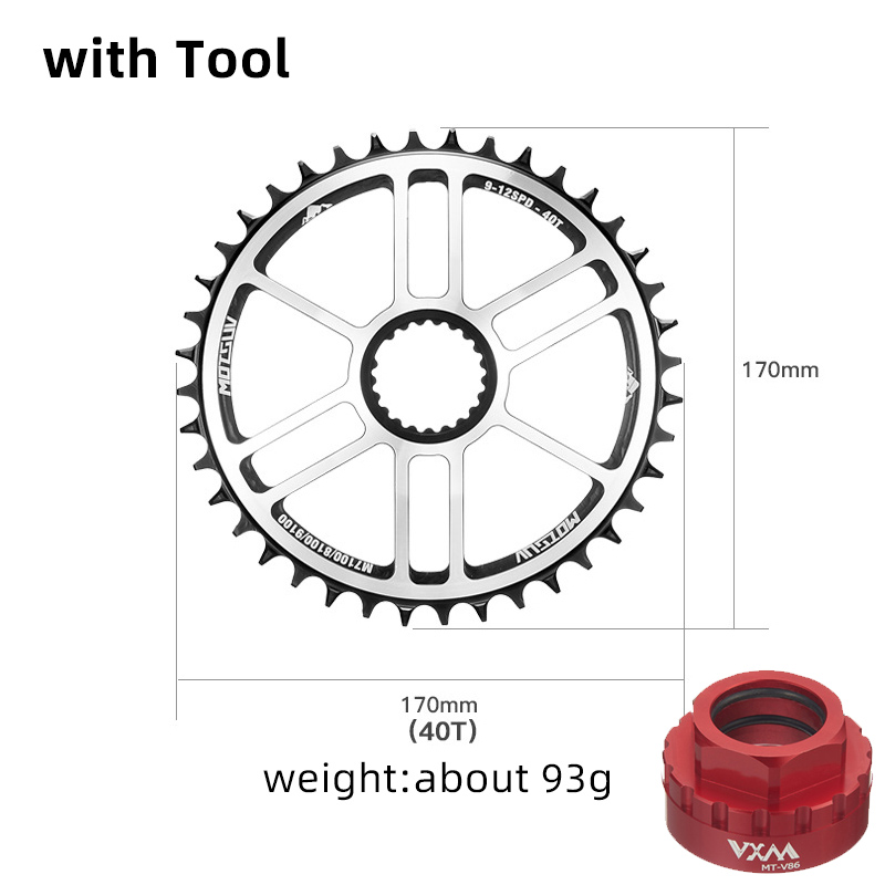 MOTSUV 12s Chainrings 30T/32T/34T/36T/38T/40T for SHIMANO Direct Mount Crank,FC-M9100 FC-M8100 FC-M7100,SM-CRM95 SM-CRM85/CRM75: light yellow