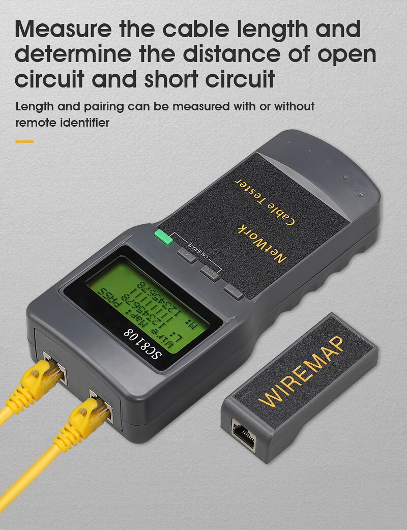 Pantalla LCD portátil SC8108, medidor de red inalá... – Grandado