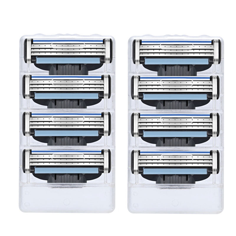 8 stuks/partij scheermesjes voor mannen, scheermesjes, veiligheidsmesjes, cassettescheerapparaat, pak voor gt mache 3 handvat: 8 stuks messen