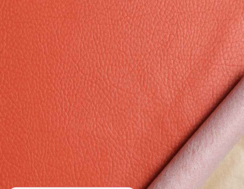 50x138cm Large Leather Patch Self Adhesive Stick Free Iron Sofa Car Seat Restoration Refurbished Leather Fabric Sticker Patch: orange