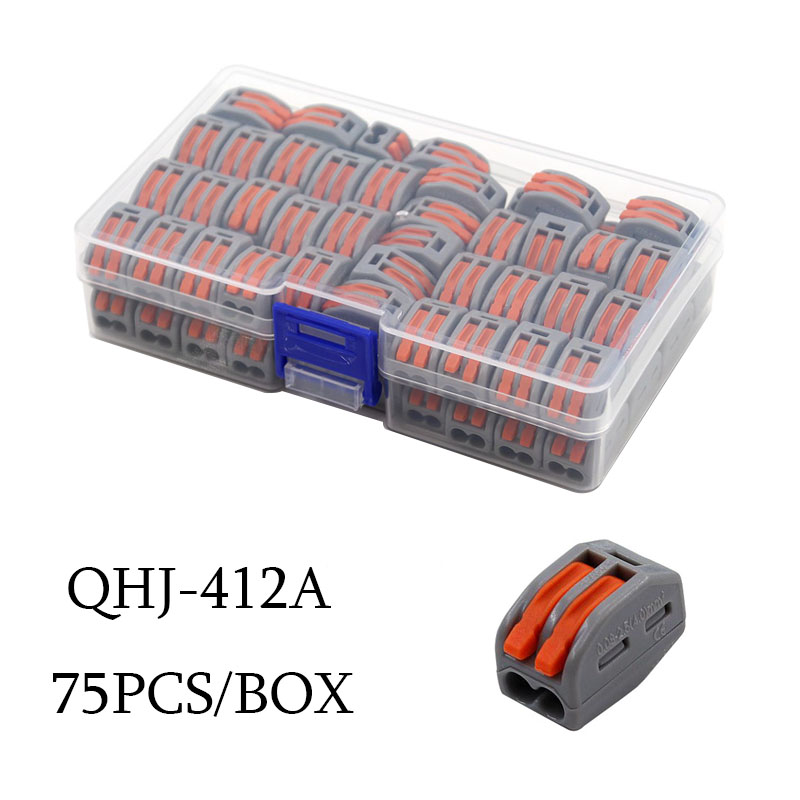 Mini Wire Electrical Connector Boxed 222 LED Strip Lighting Quick Connectors Universal Compact Conductor Push-in Terminal Blocks: Lavender